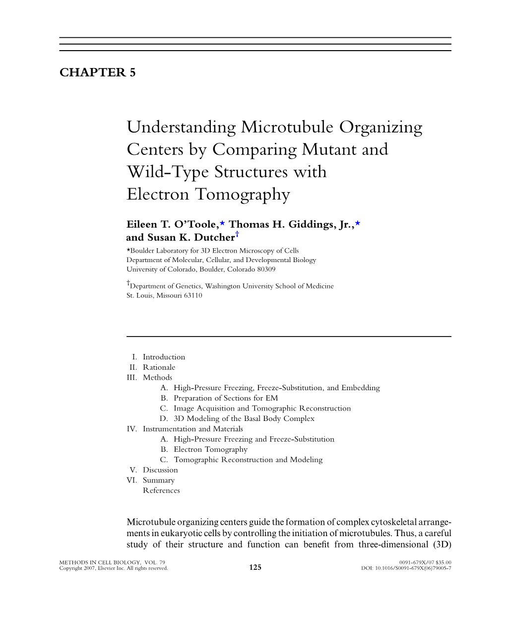 Understanding Microtubule Organizing Centers by Comparing Mutant and Wild-Type Structures with Electron Tomography