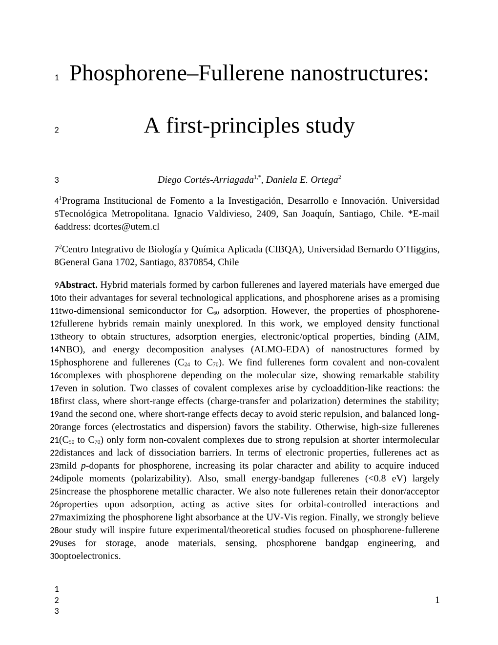 Phosphorene–Fullerene Nanostructures