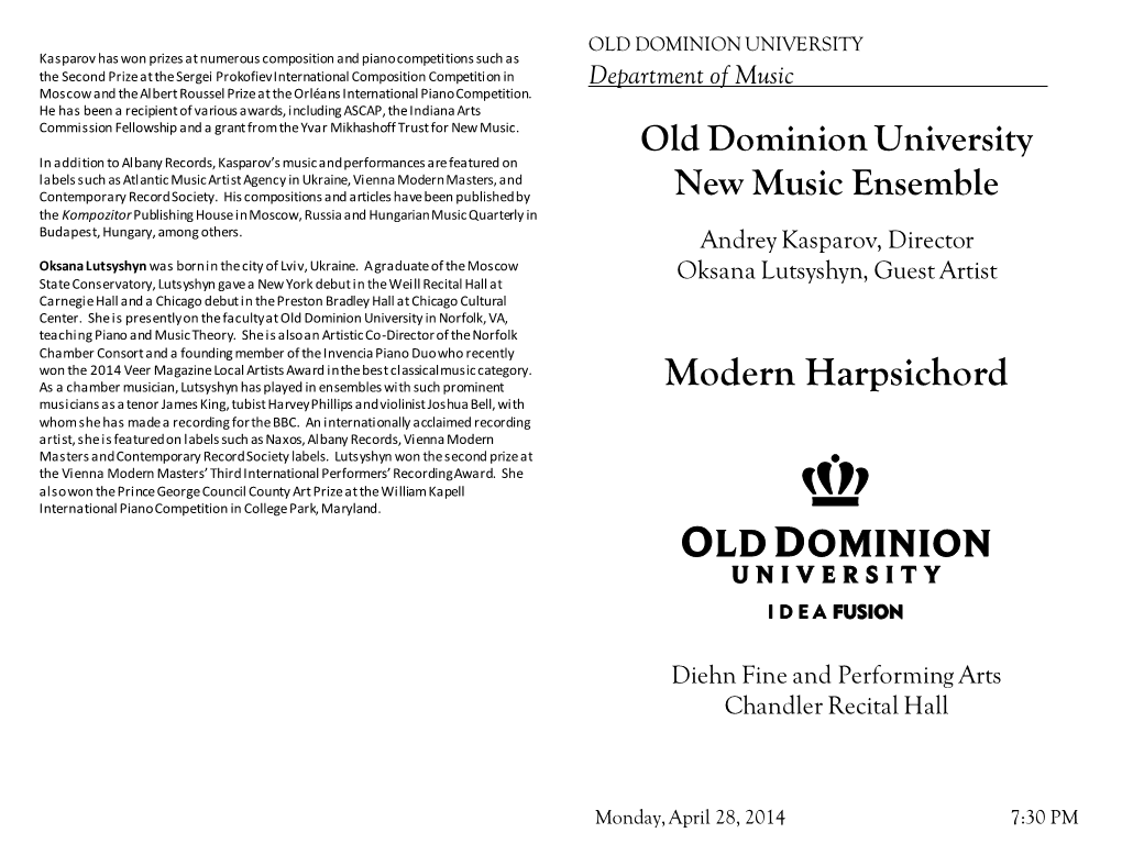 Old Dominion University New Music Ensemble