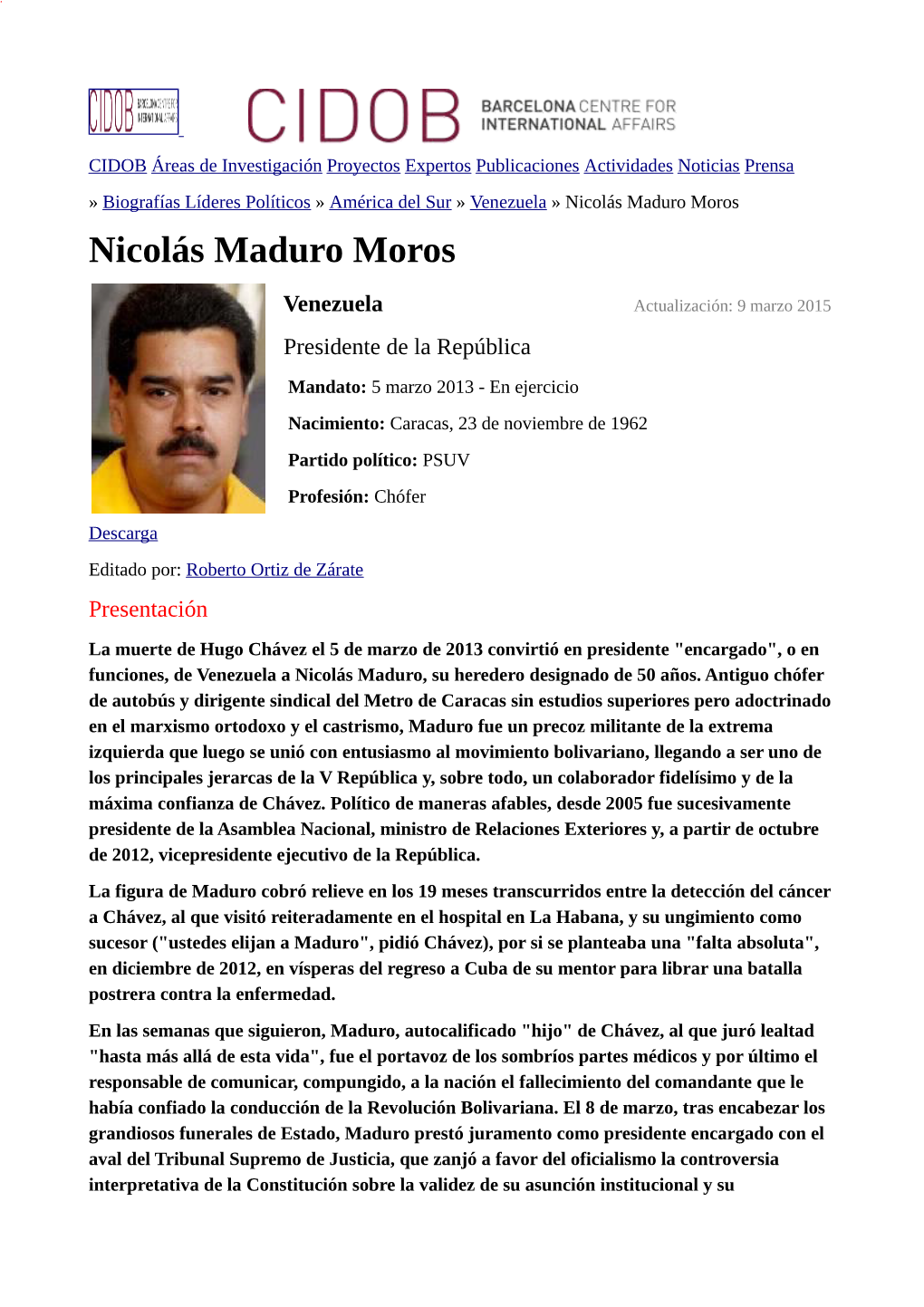 Nicolás Maduro Moros Nicolás Maduro Moros