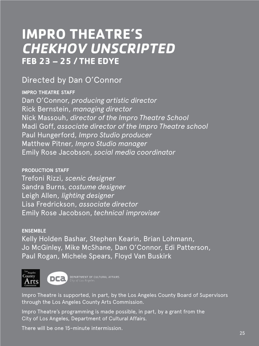 Impro Theatre's Chekhov Unscripted