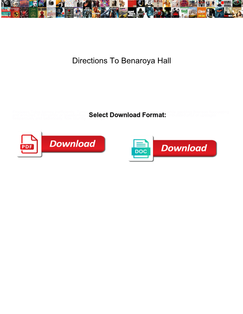 Directions to Benaroya Hall
