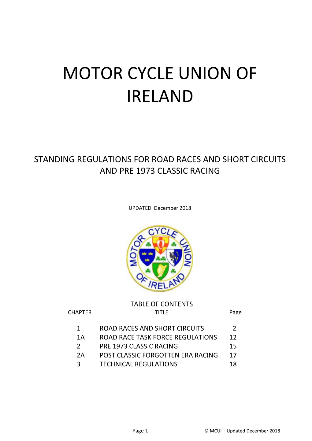 Motor Cycle Union of Ireland