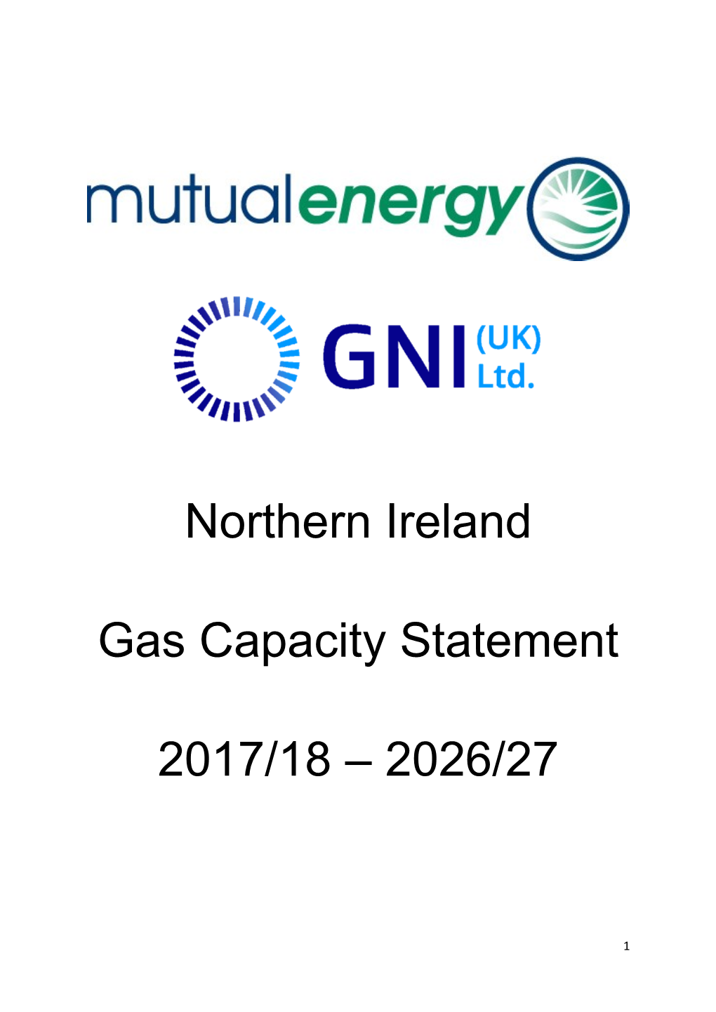 Northern Ireland Gas Capacity Statement 2017/18