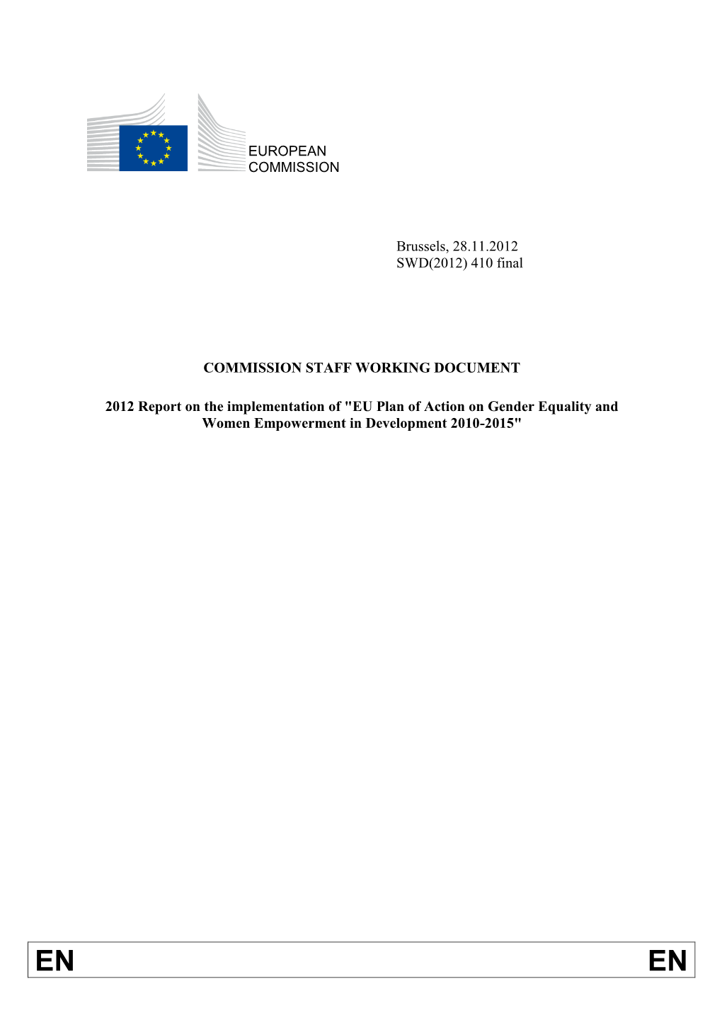 Report on the Implementation of the Eu Plan of Action On