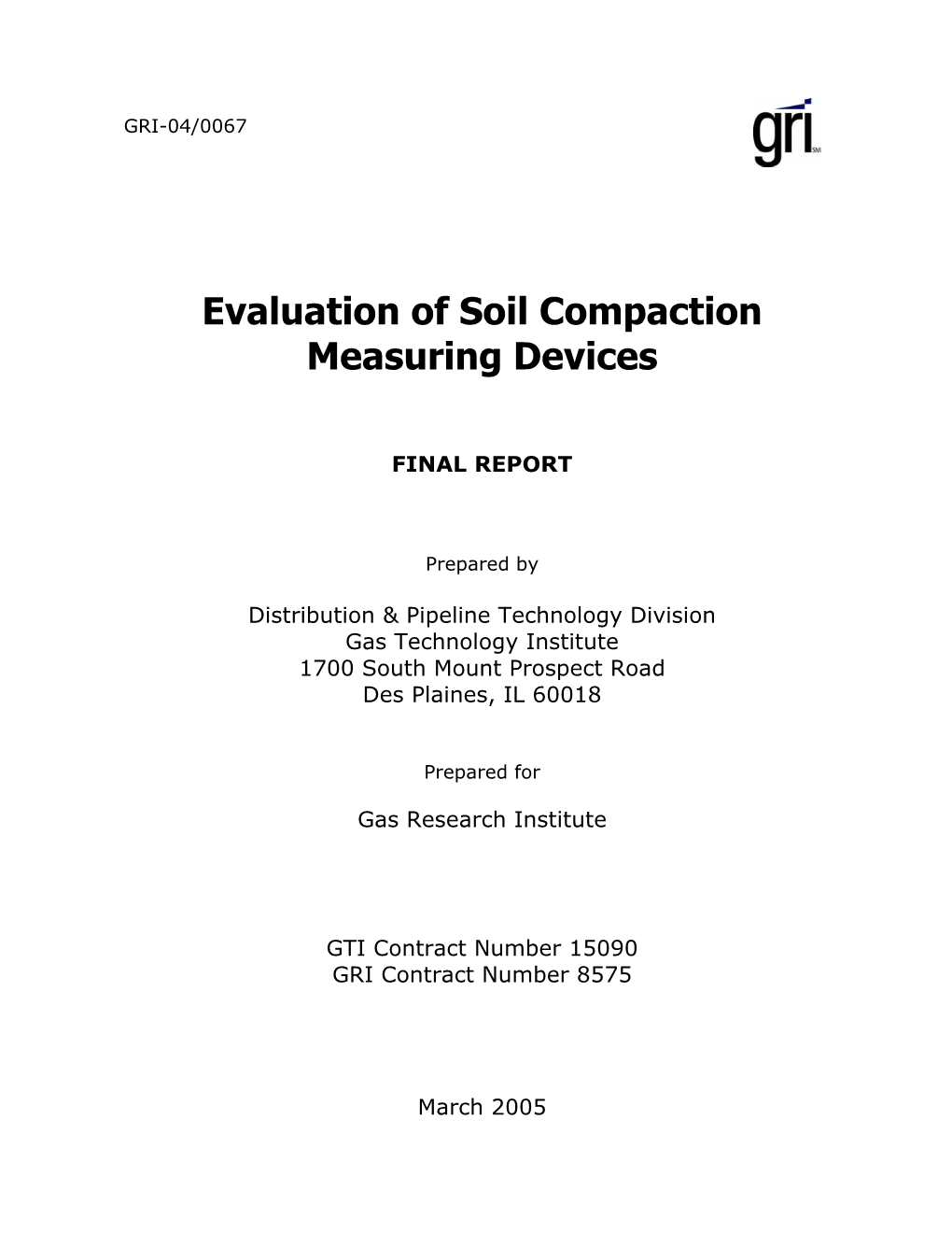 Evaluation of Soil Compaction Measuring Devices