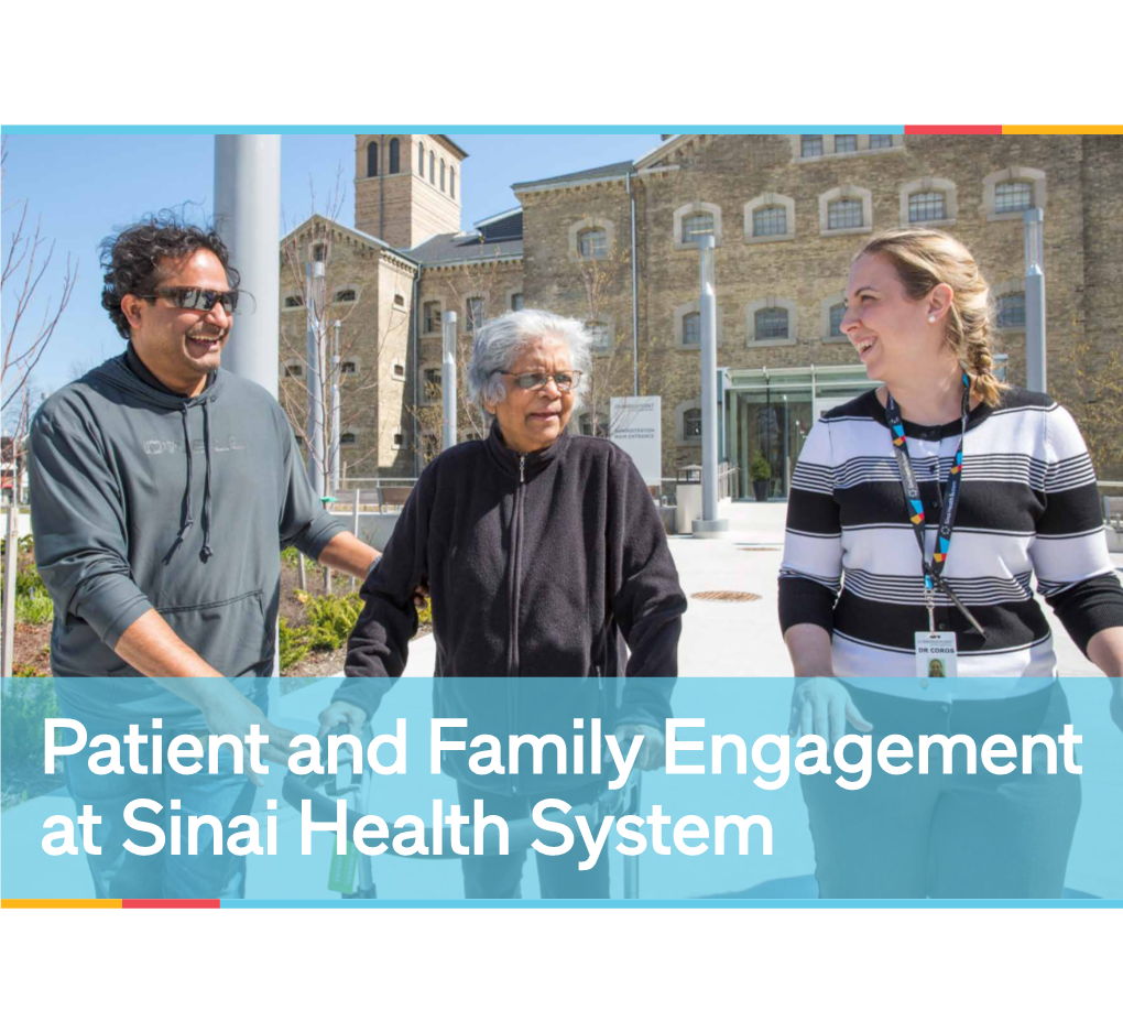 Patient and Family Engagement at Sinai Health System CEO Message