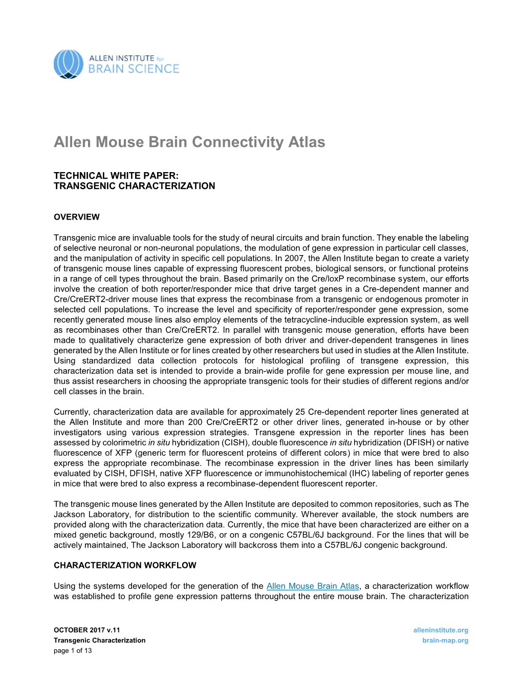 Allen Mouse Brain Connectivity Atlas