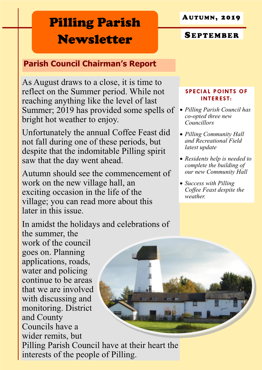 Pilling Parish Newsletter