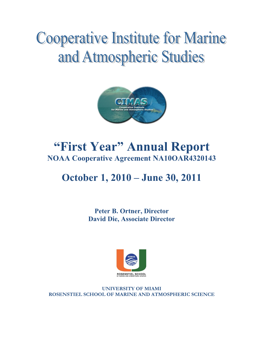 CIMAS 2011 Annual Report