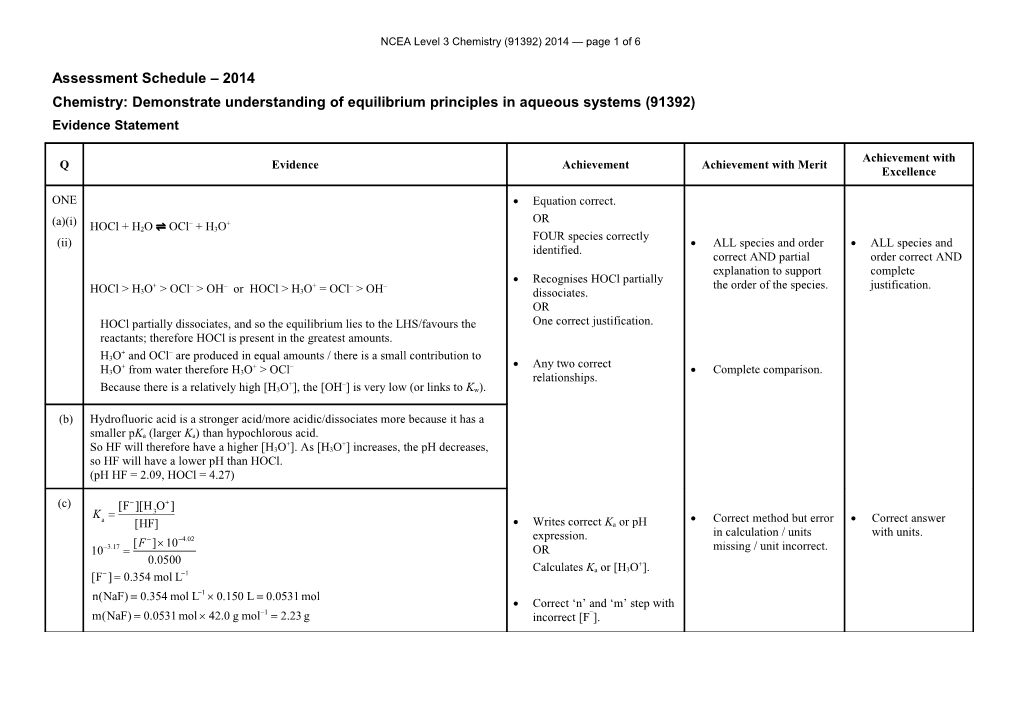 NCEA Level 3 Chemistry (91392) 2014 Page 5 of 5