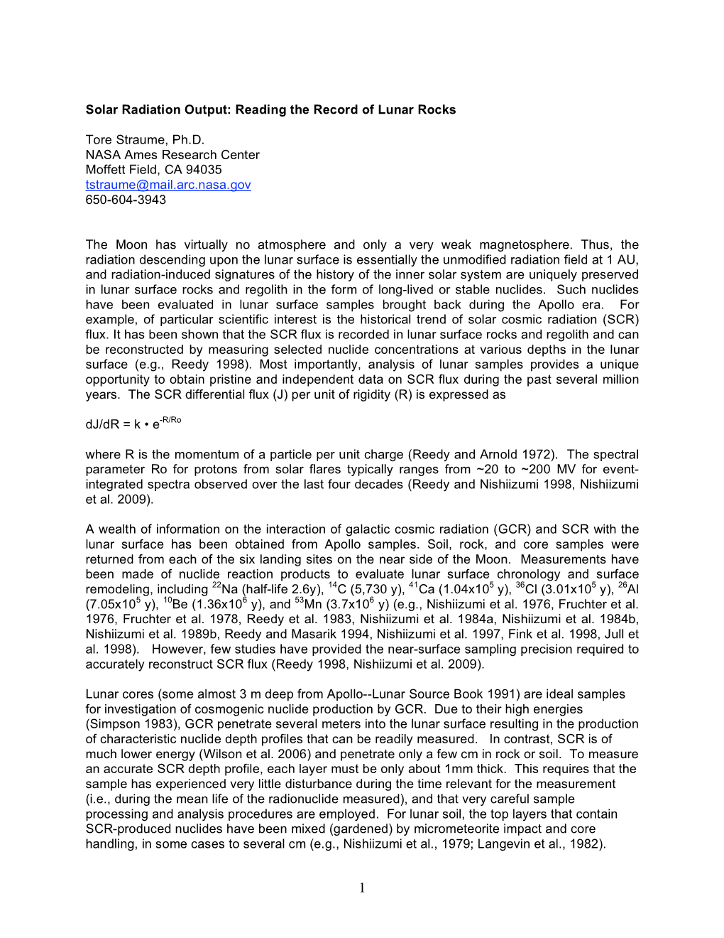 Solar Radiation Output: Reading the Record of Lunar Rocks