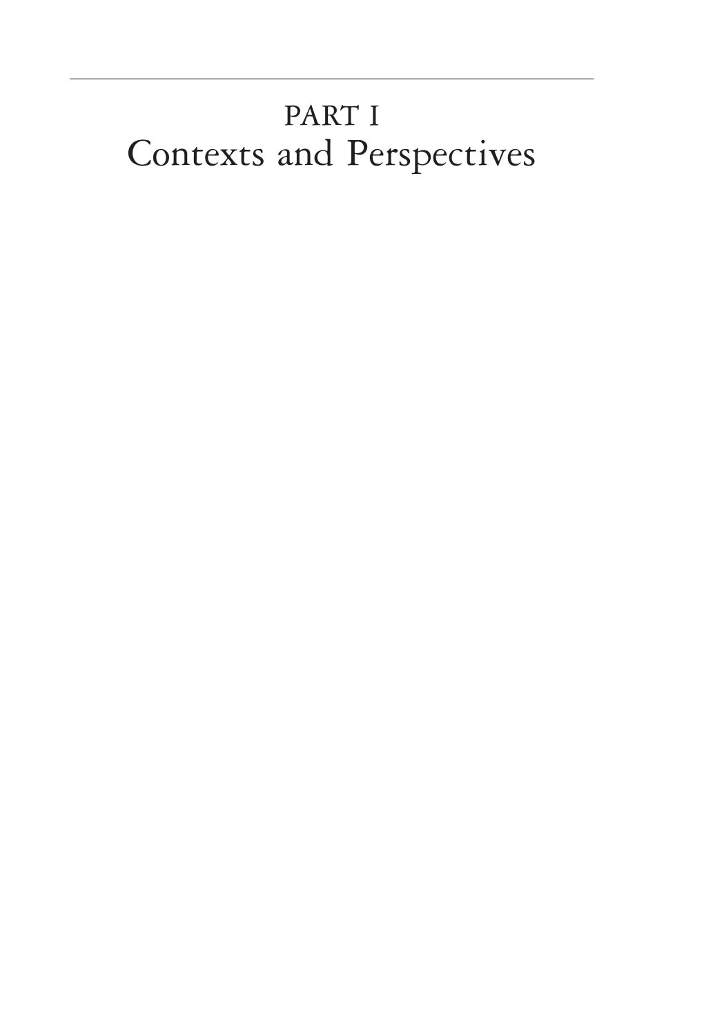 Contexts and Perspectives