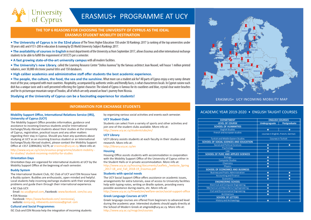 Erasmus+ Programme at Ucy