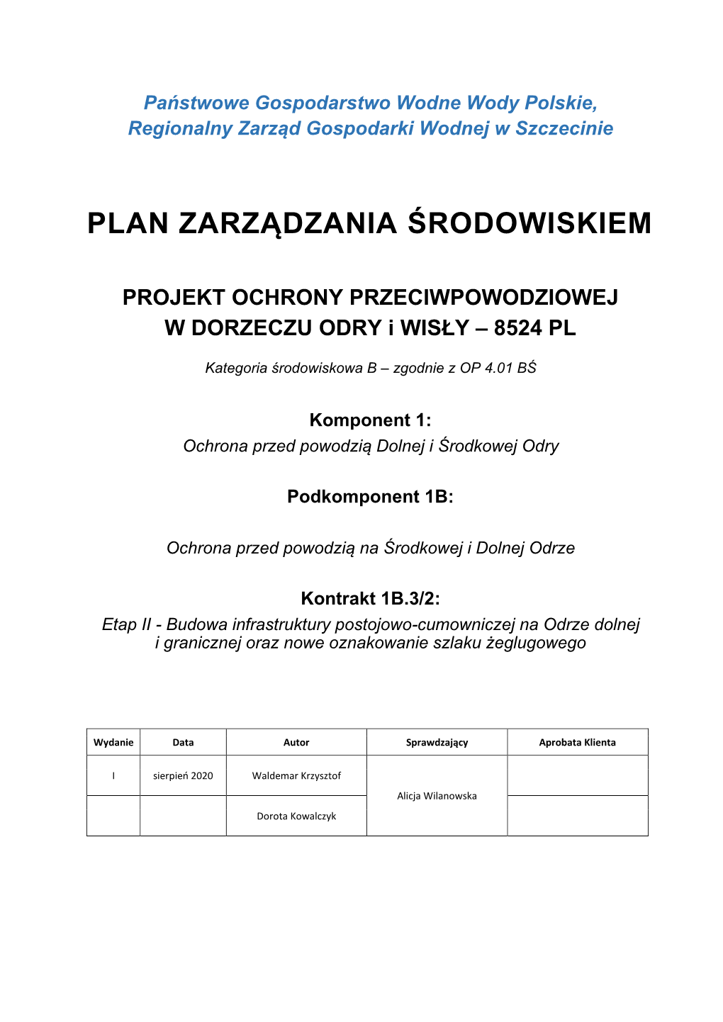 Plan Zarządzania Środowiskiem