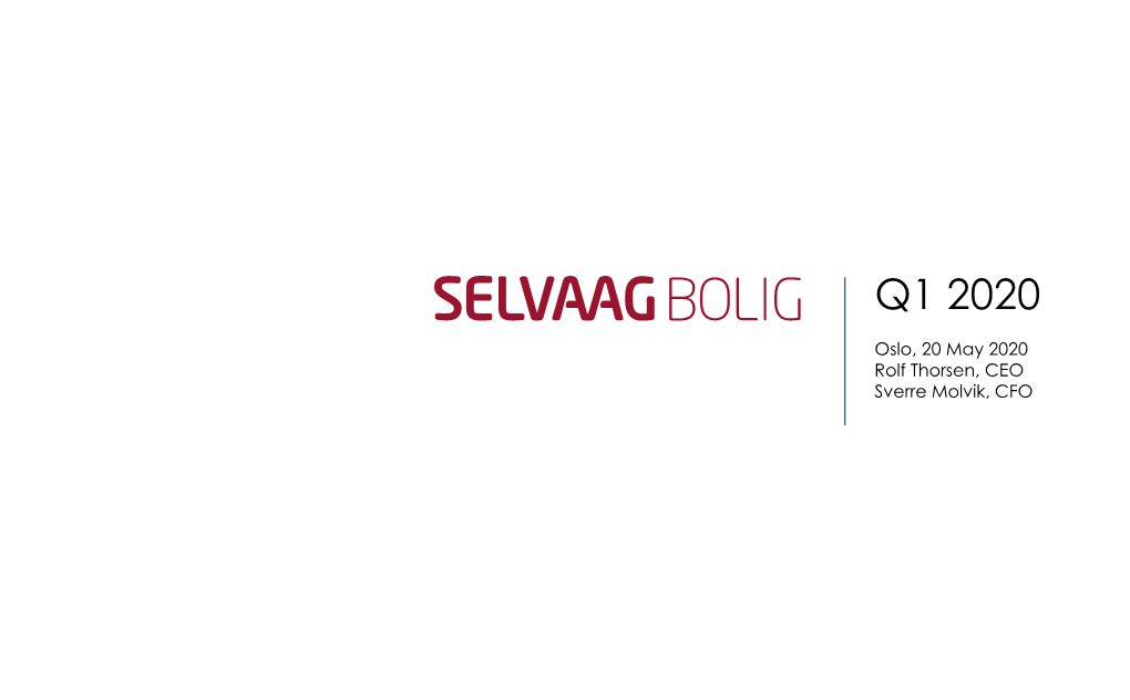 Selvaag Bolig’S Share in Joint Ventures