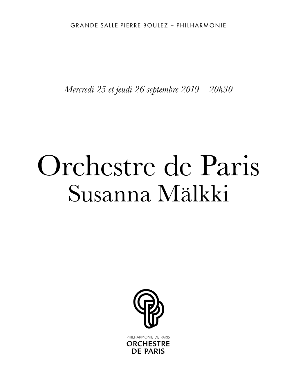 Orchestre De Paris Susanna Mälkki Logo Quadri Logo Niveau De Gris Logo Niveau De Gris Logo Niveau De Gris + Baseline Sans Baseline Si Logo Moins De 20Mm