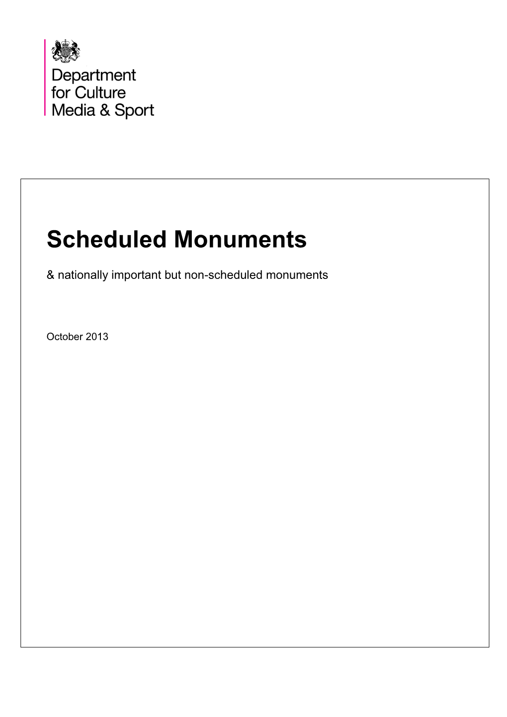 Scheduled Monuments