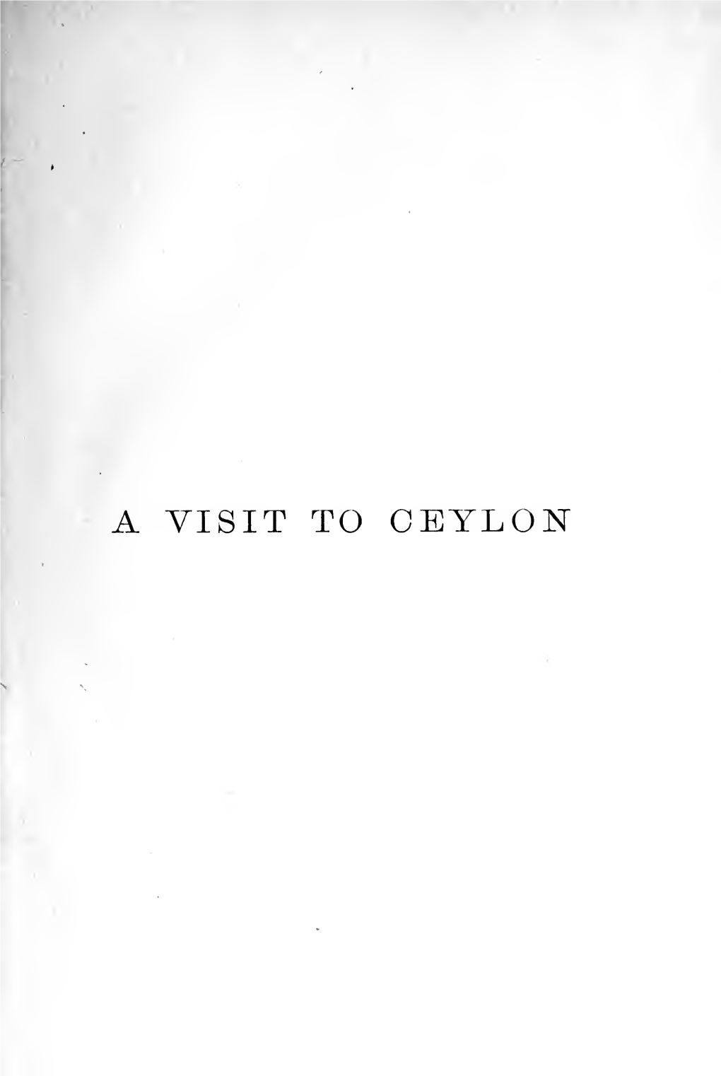 A Visit to Ceylon