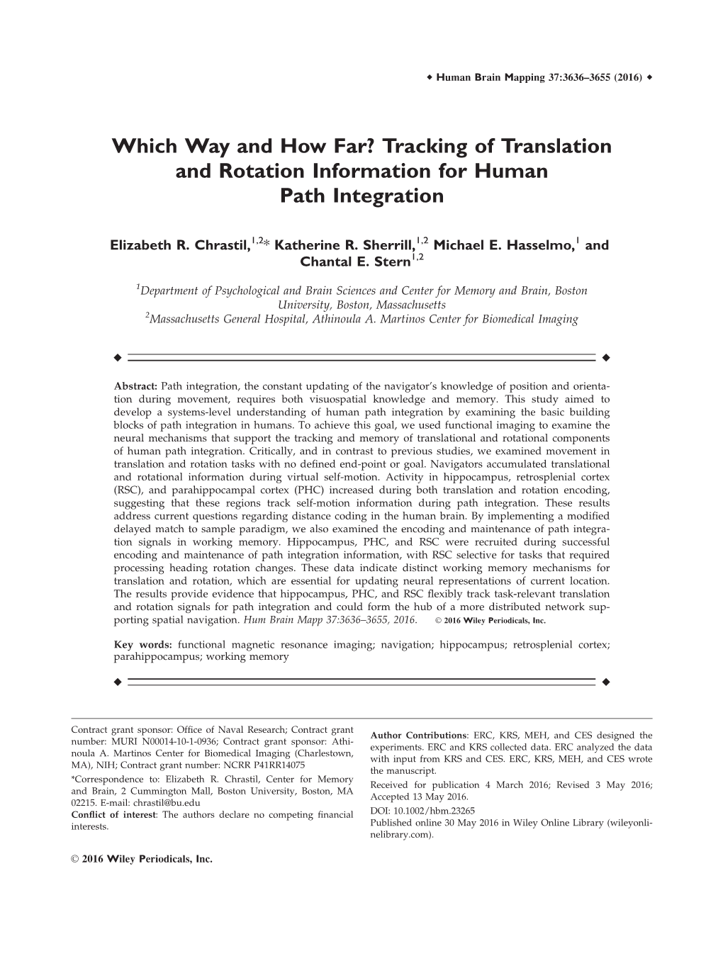 Tracking of Translation and Rotation Information for Human Path Integration