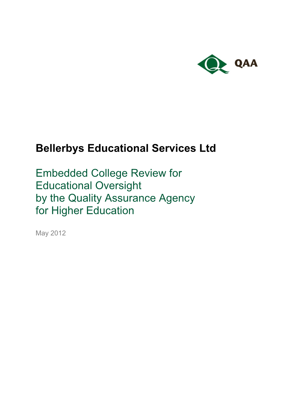 Bellerbys Educational Services Ltd Embedded College Review For