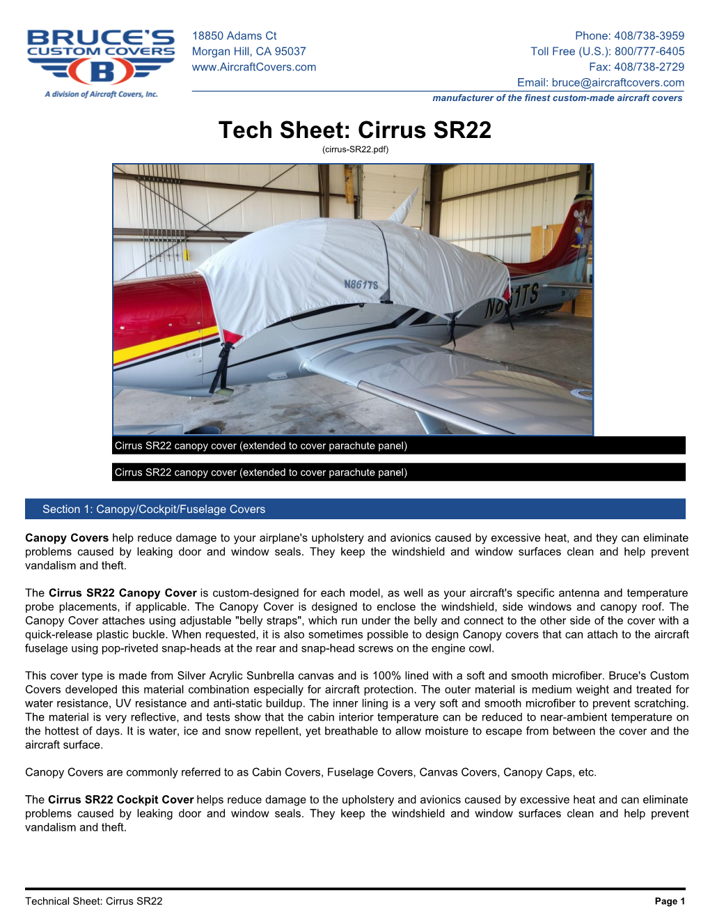 Cirrus SR22: Covers, Plugs, Sun Shades & More