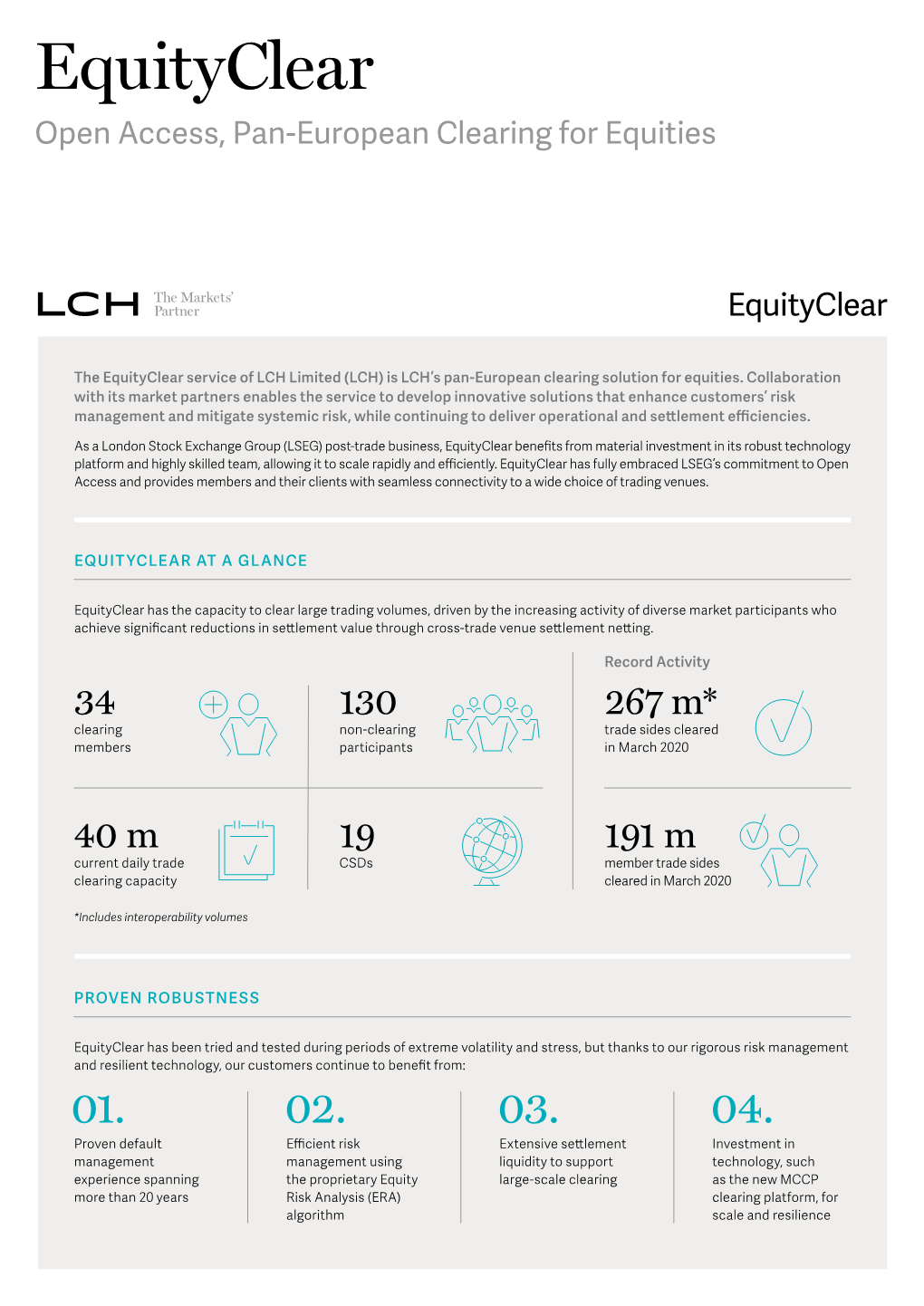 Equityclear Open Access, Pan-European Clearing for Equities