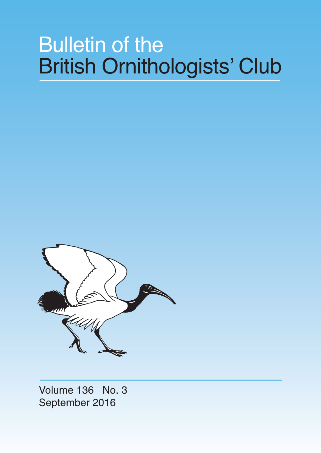 Bulletin of the British Ornithologists' Club