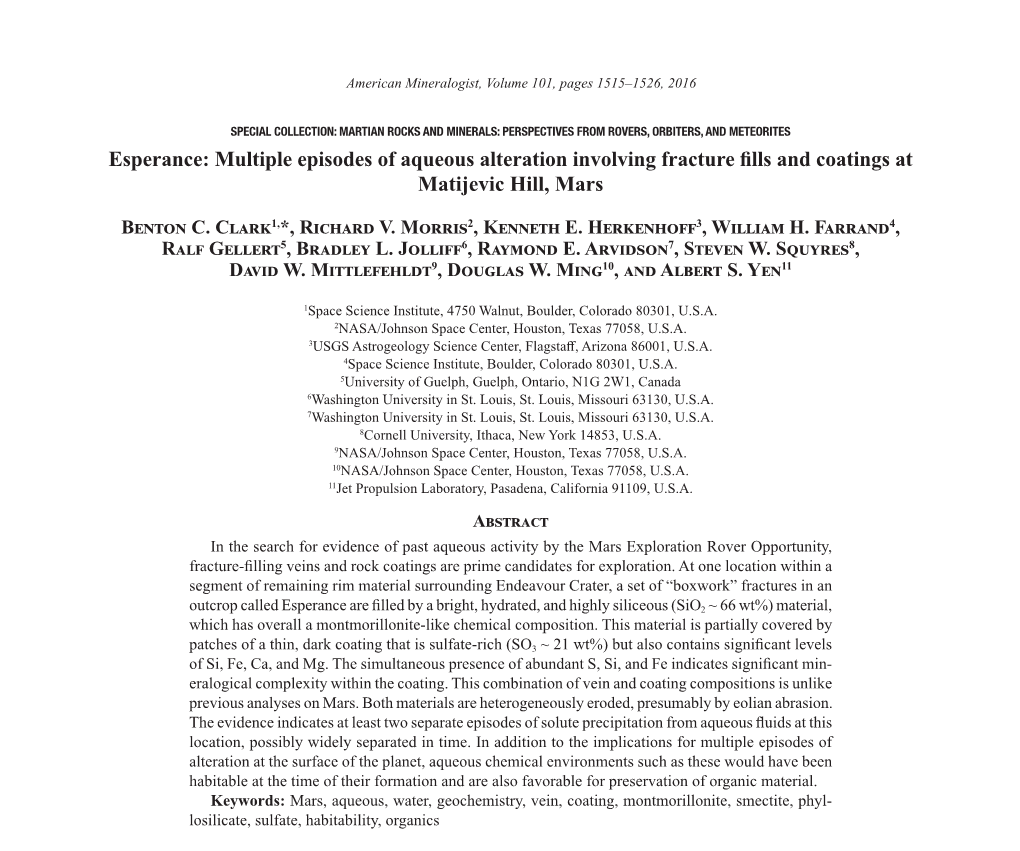 Multiple Episodes of Aqueous Alteration Involving Fracture Fills and Coatings at Matijevic Hill, Mars