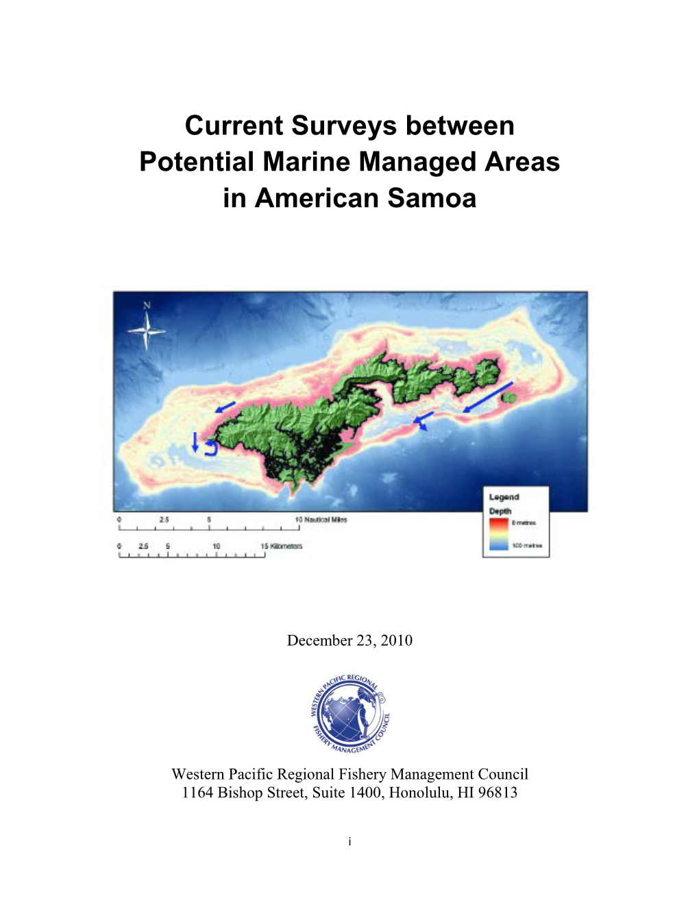 Current Surveys Between Potential Marine Managed Areas in American Samoa