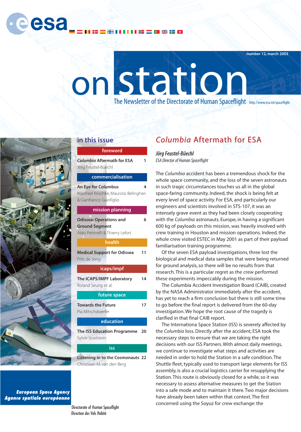 File Columbia Aftermath for ESA the ISS