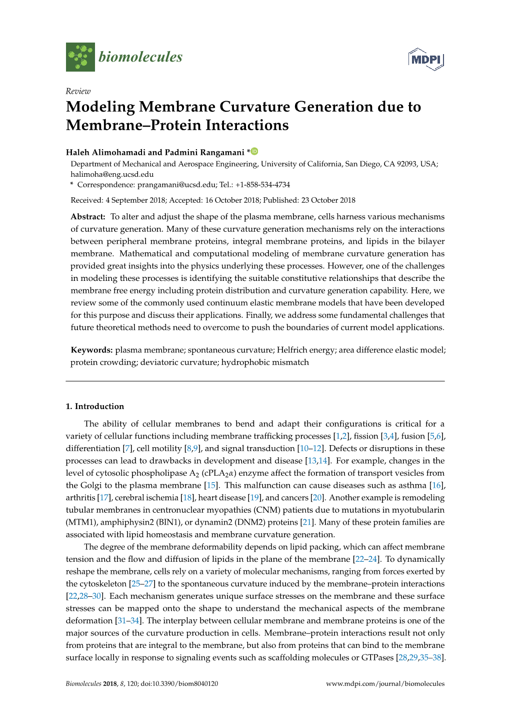 Modeling Membrane Curvature Generation Due to Membrane–Protein Interactions