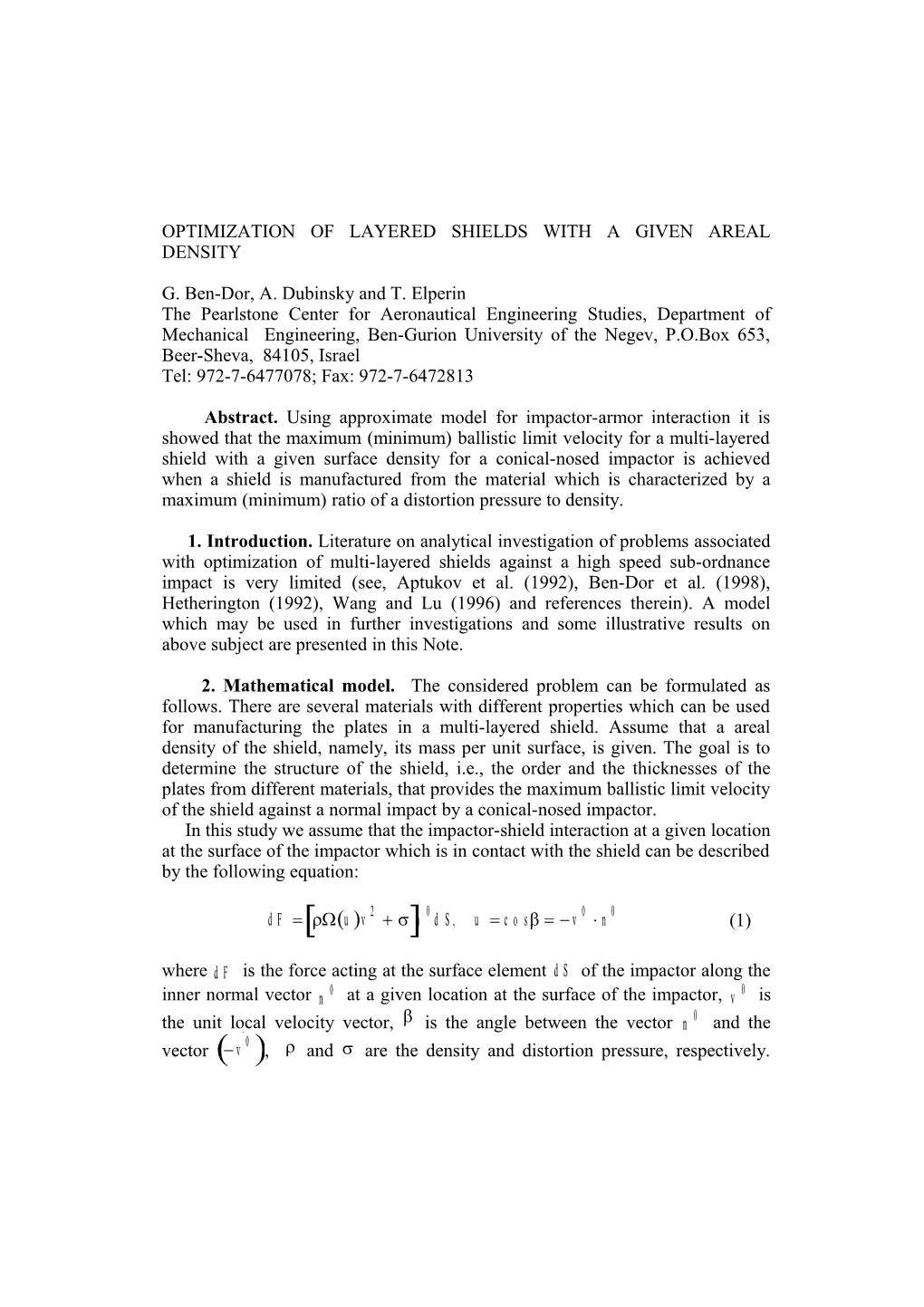 On the Optimum Arrangement of the Plates in a Multi-Layered Shield