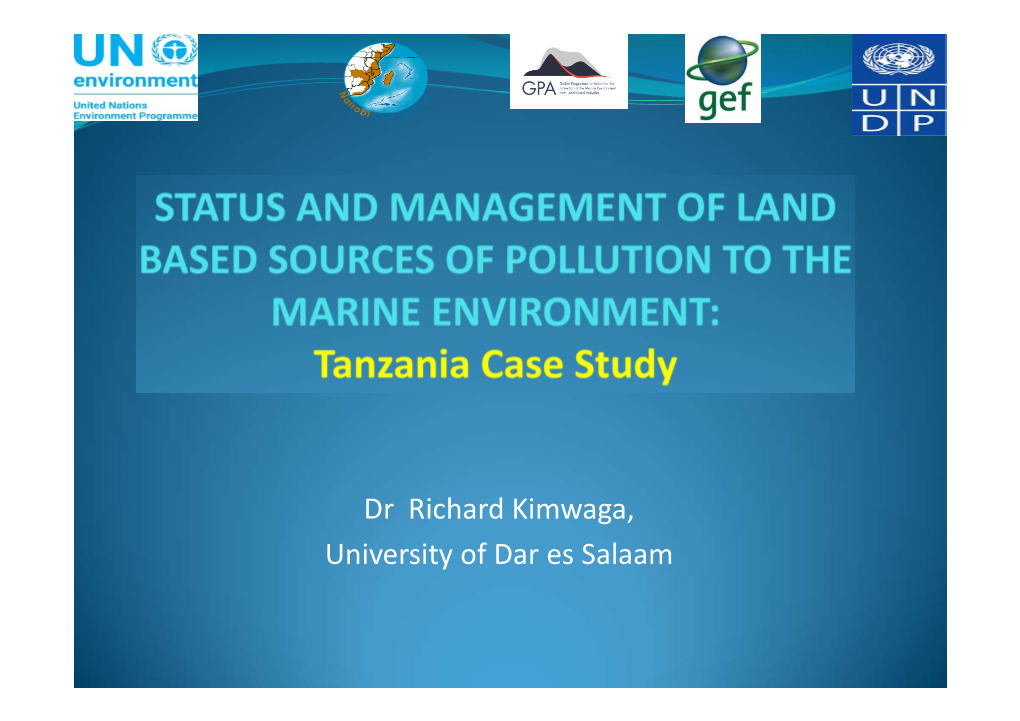 7. Status and Management of Land Based Sources Of