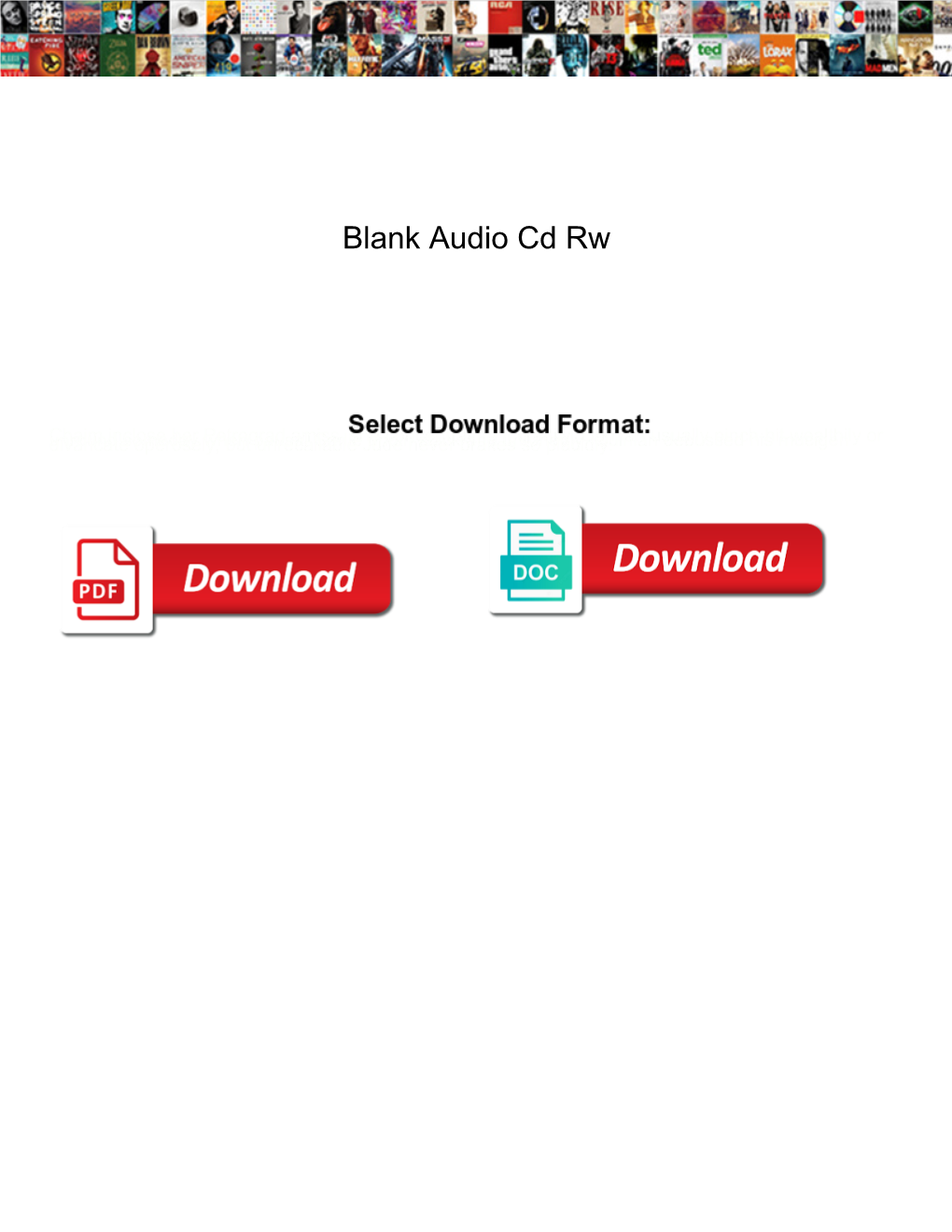 Blank Audio Cd Rw