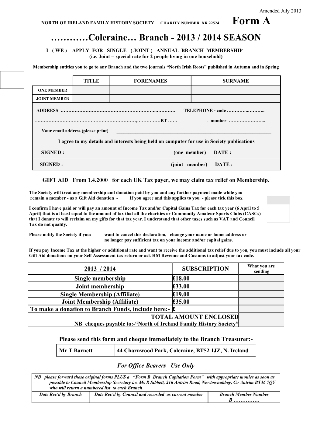 North of Ireland Family History Society