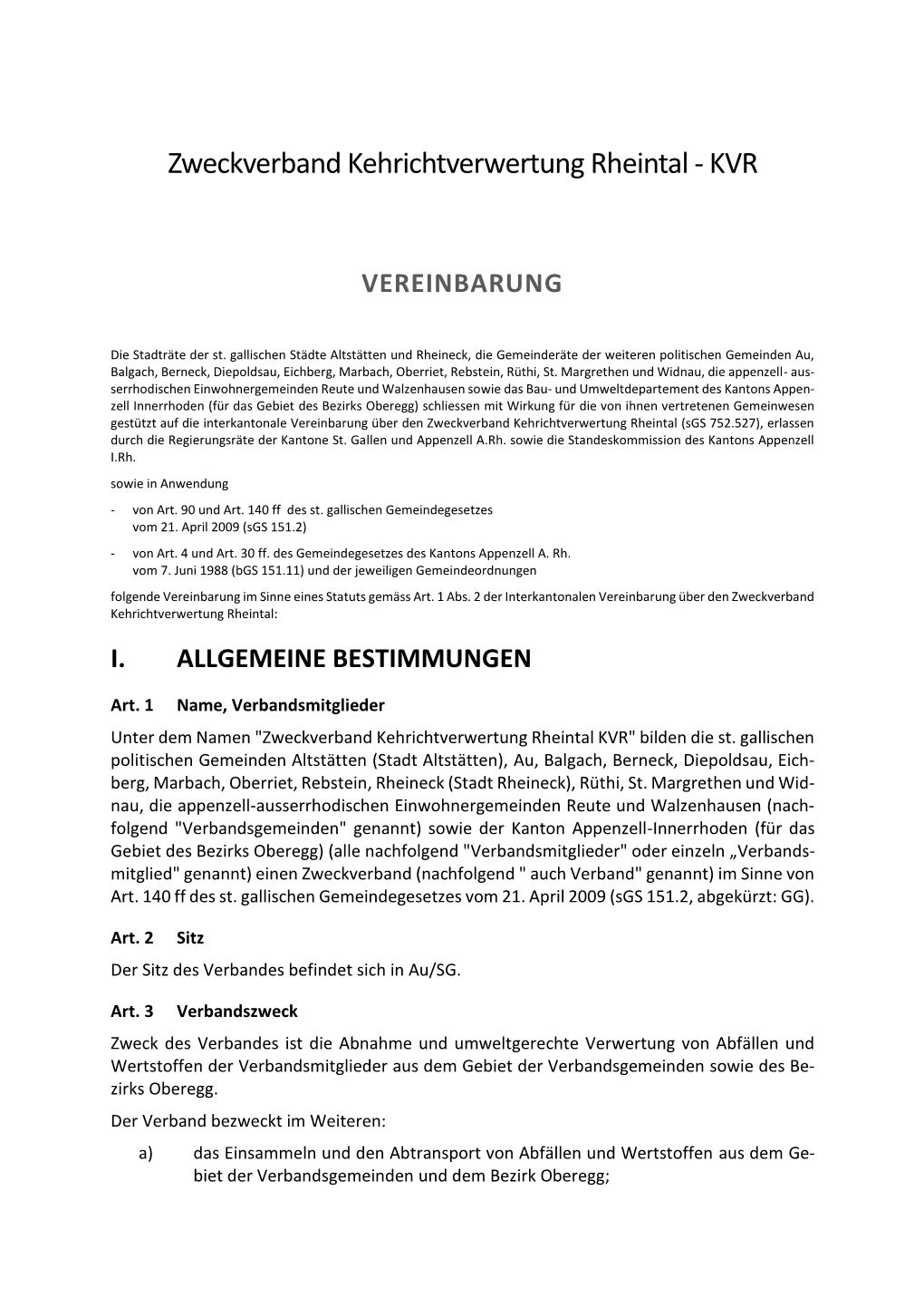 Zweckverband Kehrichtverwertung Rheintal - KVR