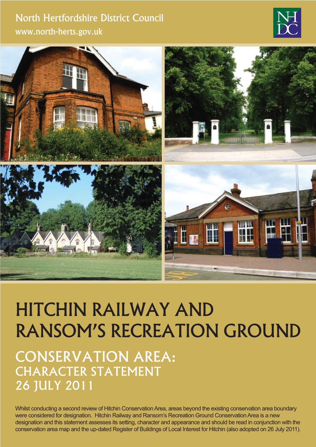 Hitchin Railway Conservation Area Character Statement