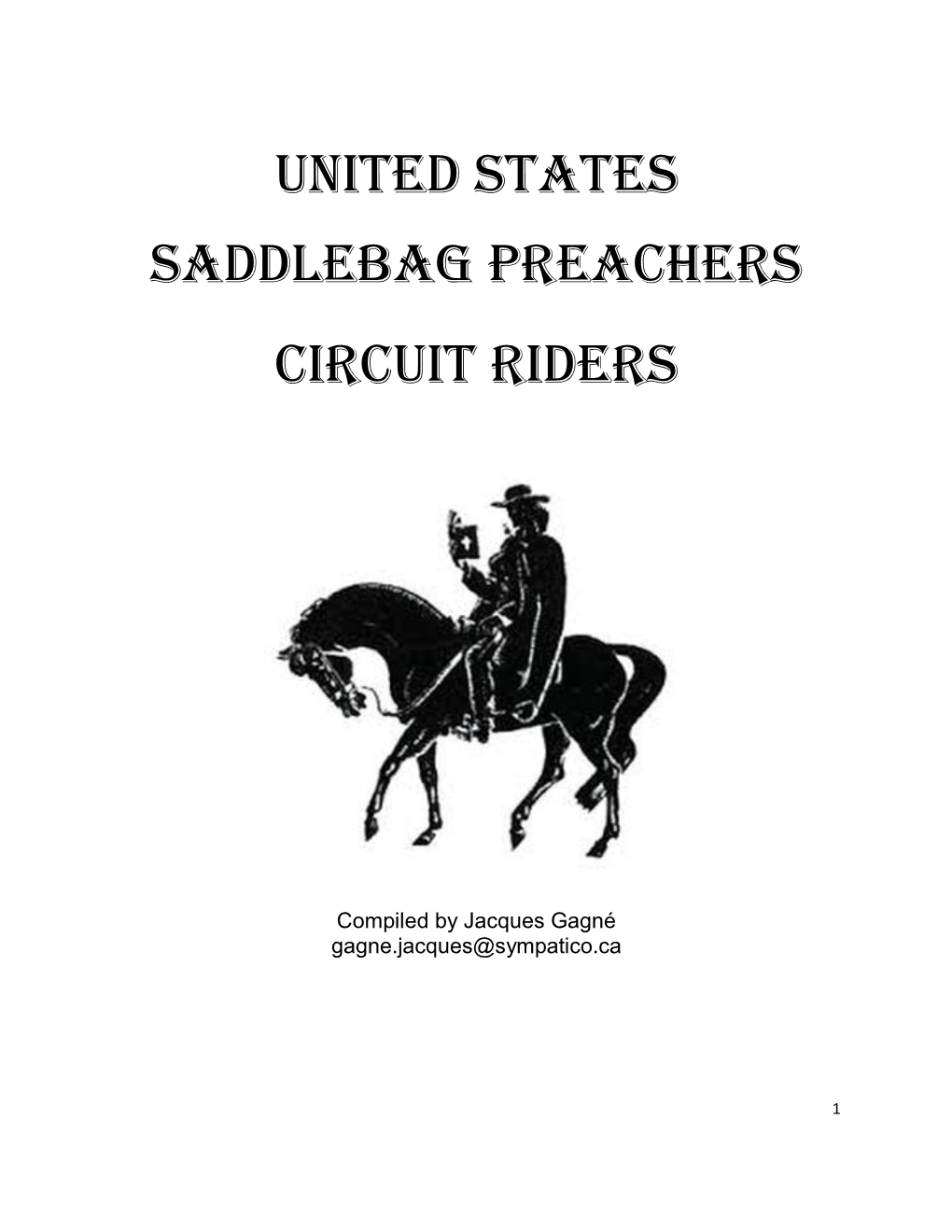 United States Saddlebag Preachers Circuit Riders