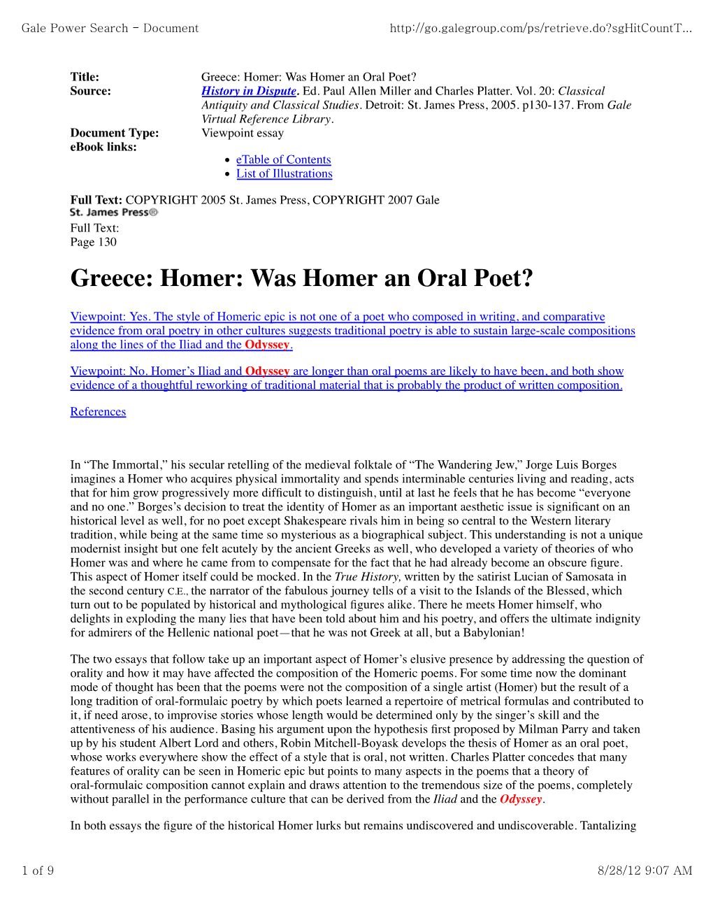 Download Was Homer an Oral Poet?.Pdf