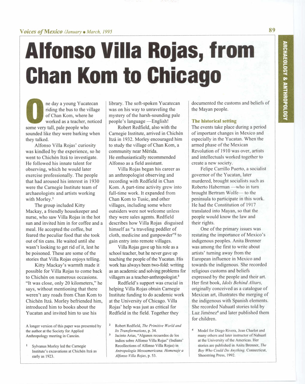 Alfonso Villa Rojas, from Chan Kom to Chicago