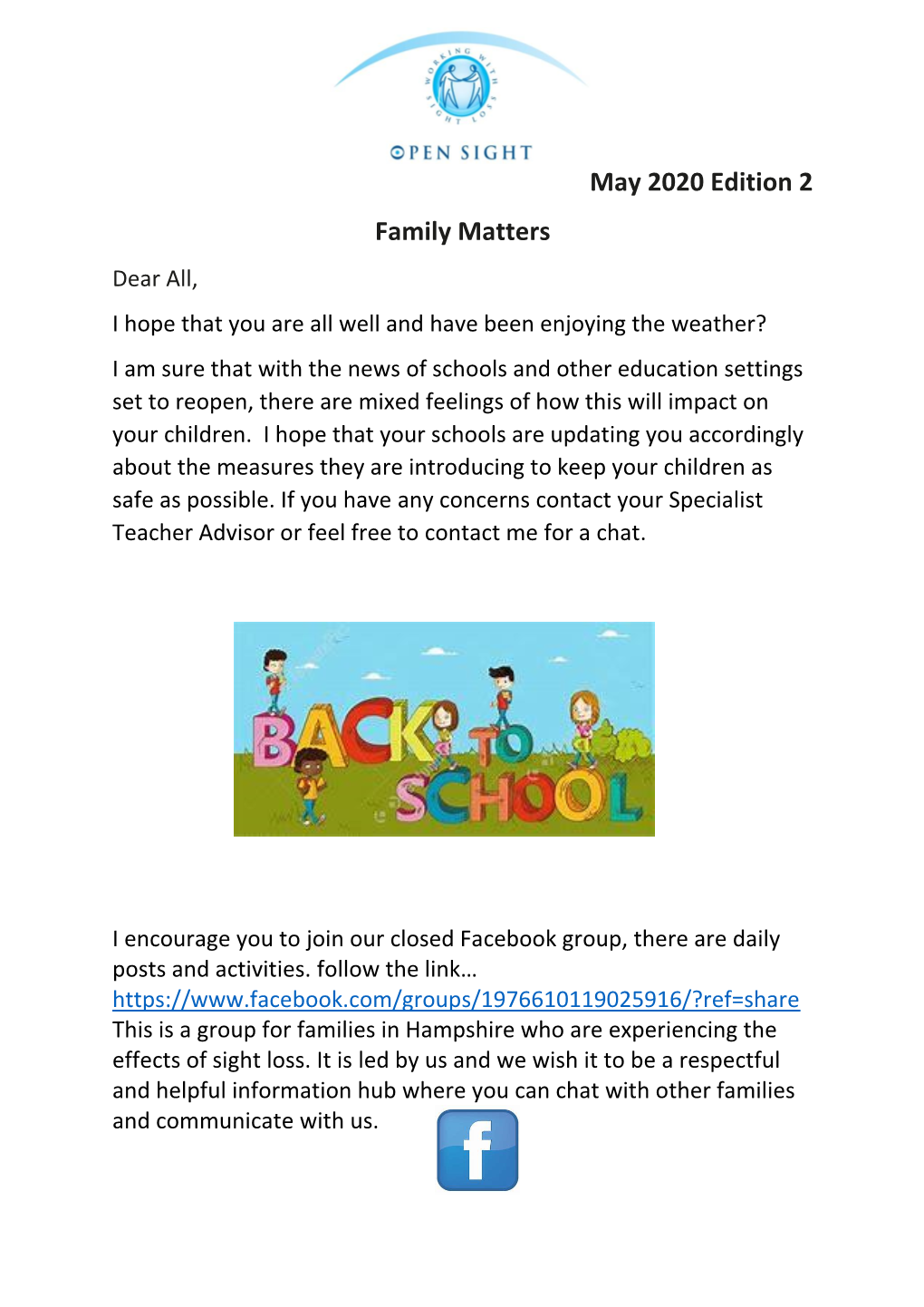 May 2020 Edition 2 Family Matters