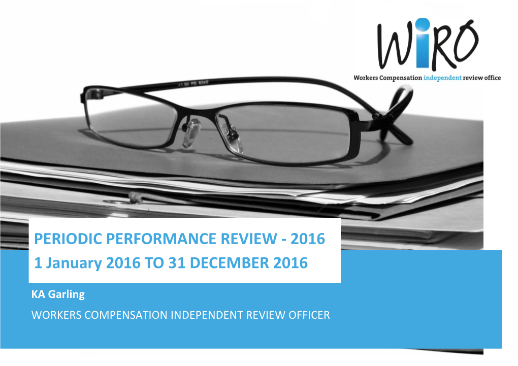 WIRO Performance Report Jan 2016