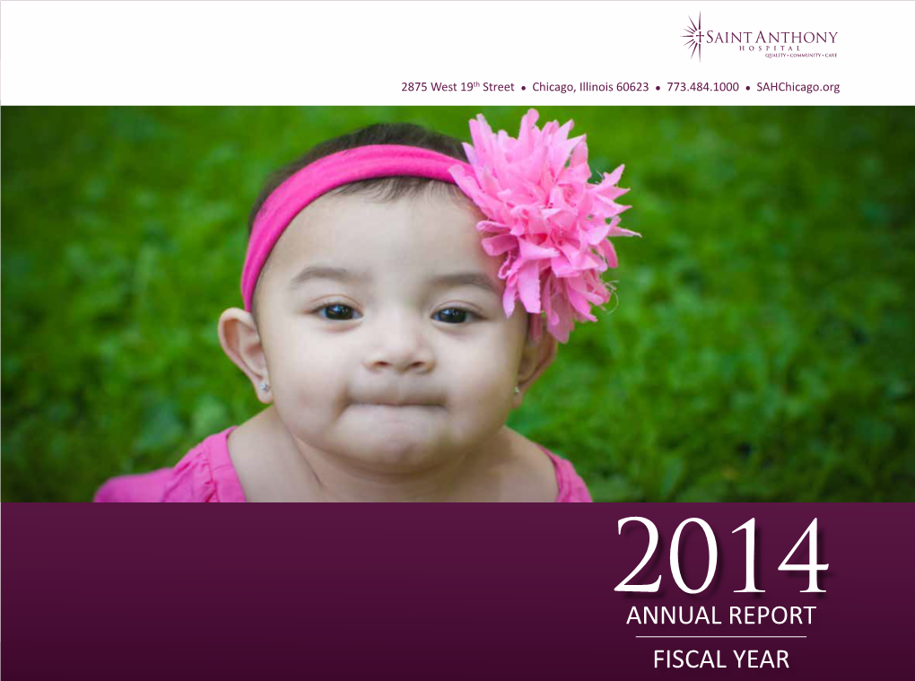 ANNUAL REPORT FISCAL YEAR 2014 Annual Report Table of Contents