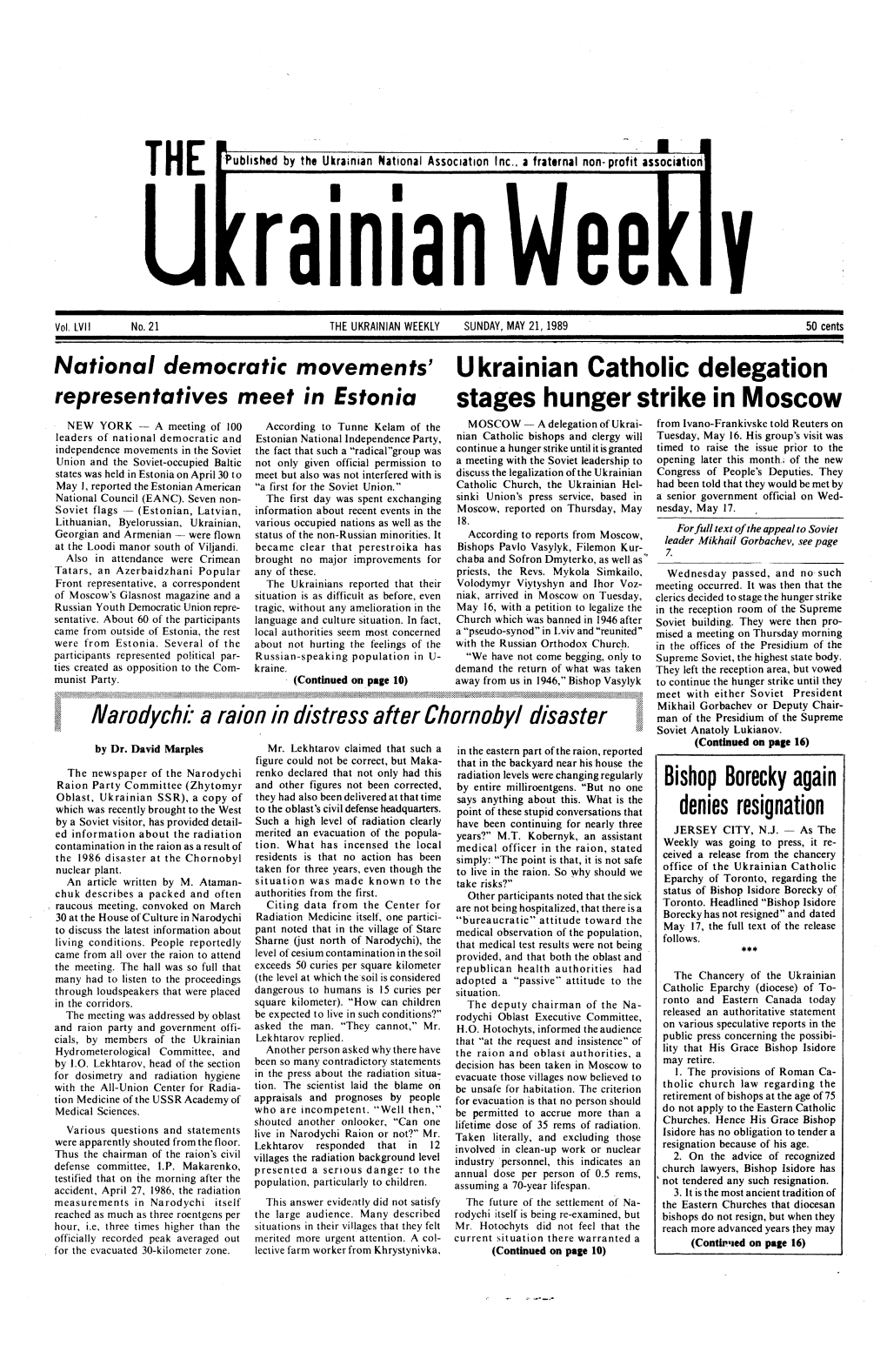 The Ukrainian Weekly 1989, No.21