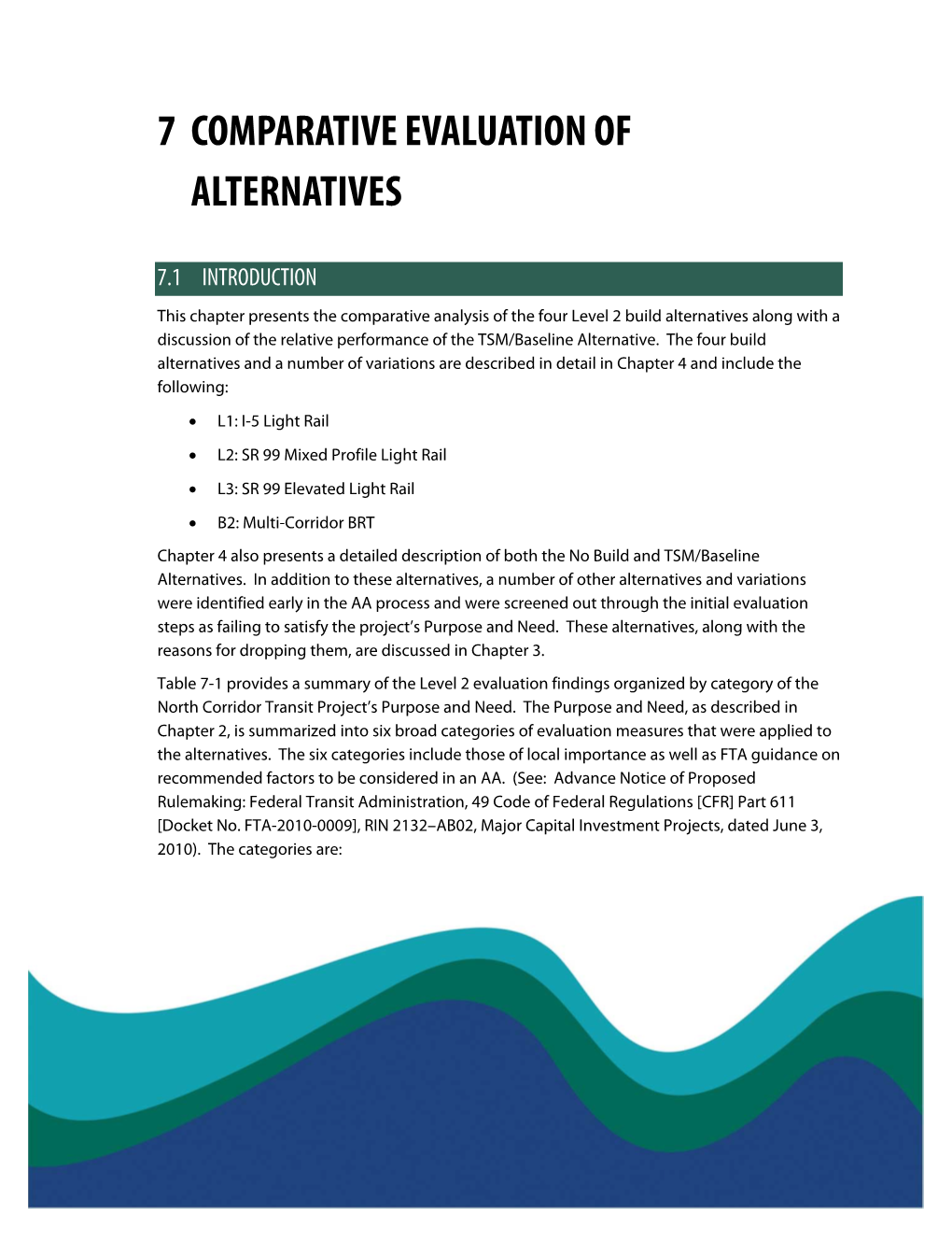 7 Comparative Evaluation of Alternatives