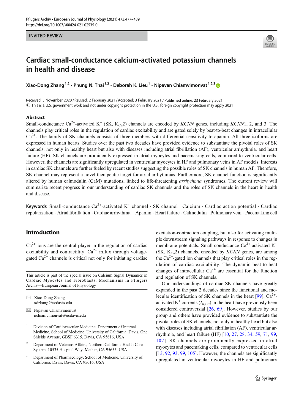 Cardiac Small-Conductance Calcium-Activated Potassium Channels in Health and Disease