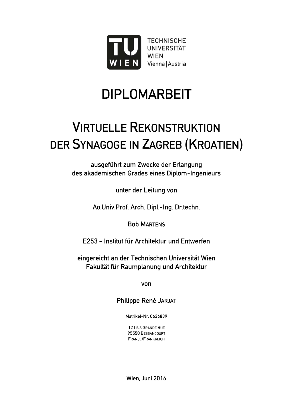 Diplomarbeit