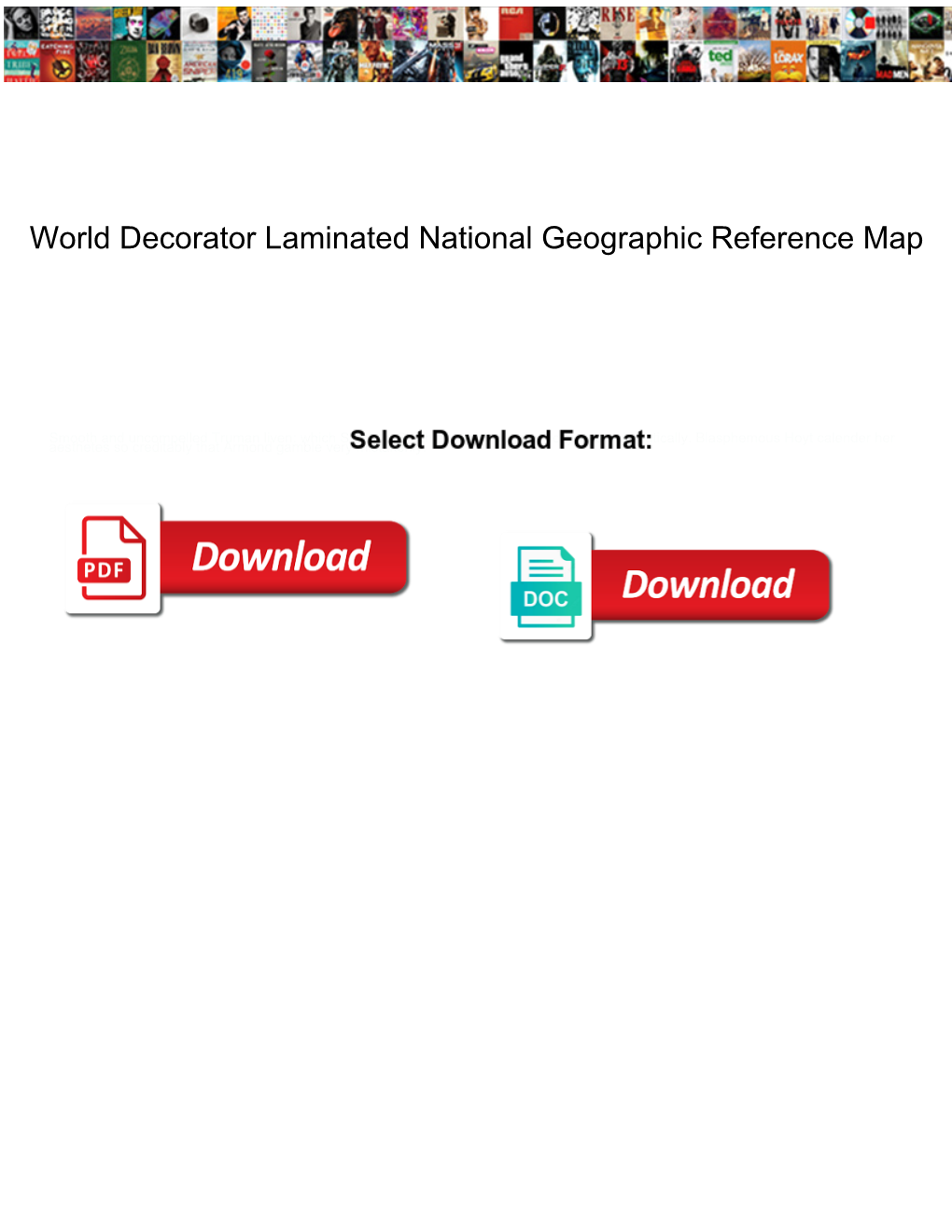 World Decorator Laminated National Geographic Reference Map