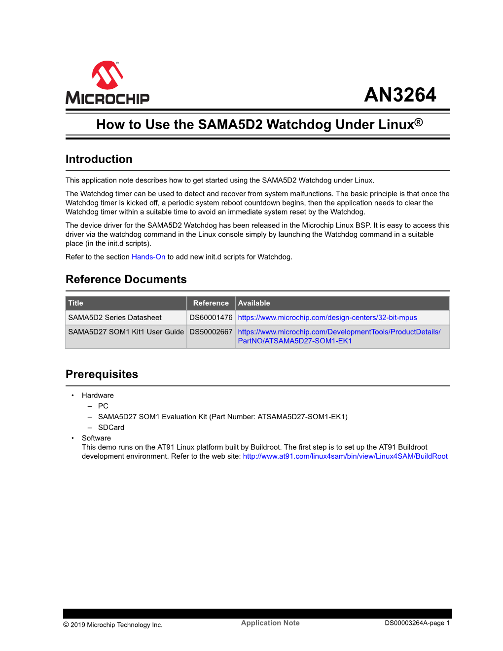 How to Use the SAMA5D2 Watchdog Under Linux®